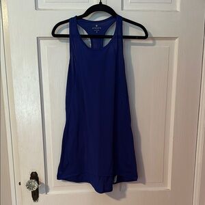 Athleta Women's Razorback Tank Top Size Small Royal Blue 100% polyester